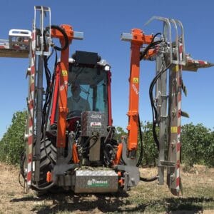 Rinieri CRV V2 U 6 + 3, kétoldali, elülső függesztésű, forgókéses csonkázó fordított U alakú vágószerkezettel